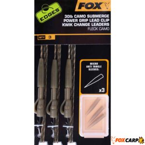 Без сердечника FOX Submerge Camo Power Grip Lead Clip Kwik Change