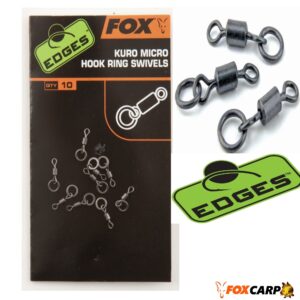 Fox вертлюги EDGES™ Kuro Micro Hook Ring Swivels