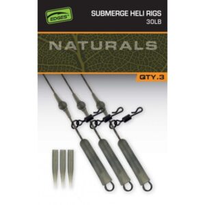 Оснастка гелікоптерна без сердечника Fox EDGES™ Naturals Submerge Heli Rig Leaders