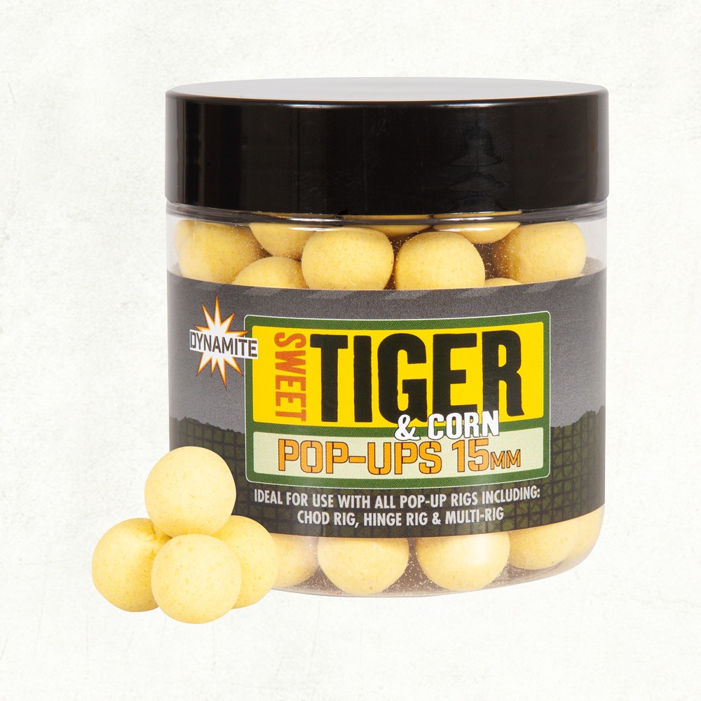 Бойли плаваючі Dynamite Baits Sweet Tiger & Corn Pop Ups 15mm