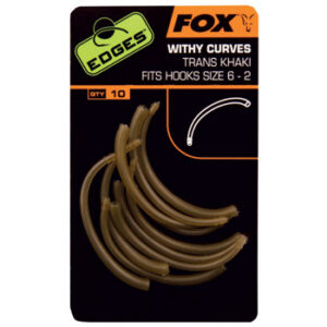 FOX Edges Withy Curve Adaptor Hook Trans Khaki x 10 Size 6-2