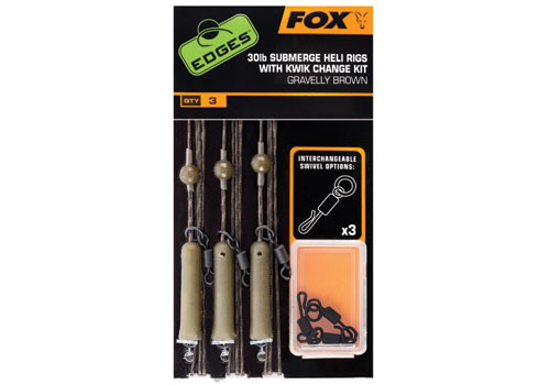 Fox ледкоры без сердечника утяжеленные EDGES™ Ready Tied Heli Rigs