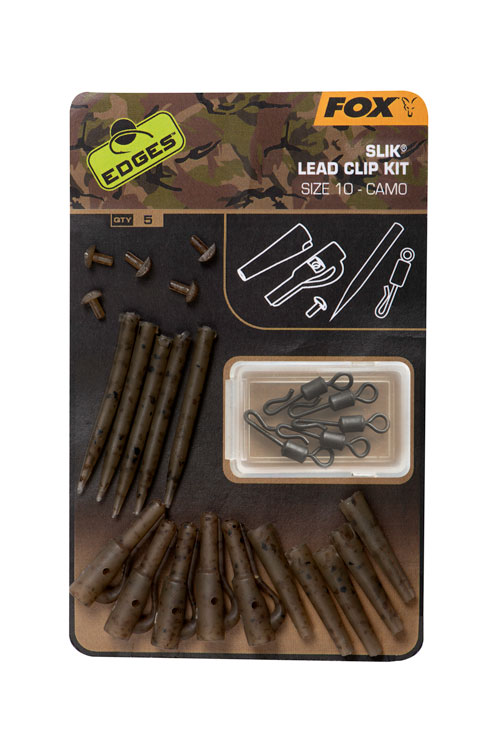 Камуфльований Набір Безпечних Кліпс Fox Edges Camo Slik Lead Clip Kit Size 10