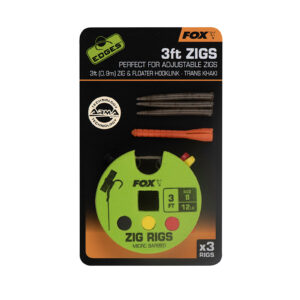 Fox Edges Zig Rig 8 - 12lb 3ft x 3 (0.9M) – Готовий зіг повідок