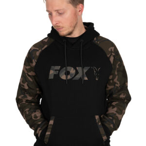 Толстовка кенгуру Fox Black / Camo Raglan Hoodie