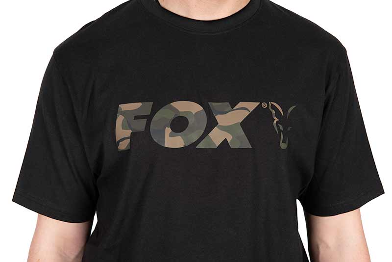 Футболка чорна Fox Black / Camo Logo T-Shirt - Зображення 5