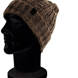 Fox Camo / black knit beanie (шапка в'язана)