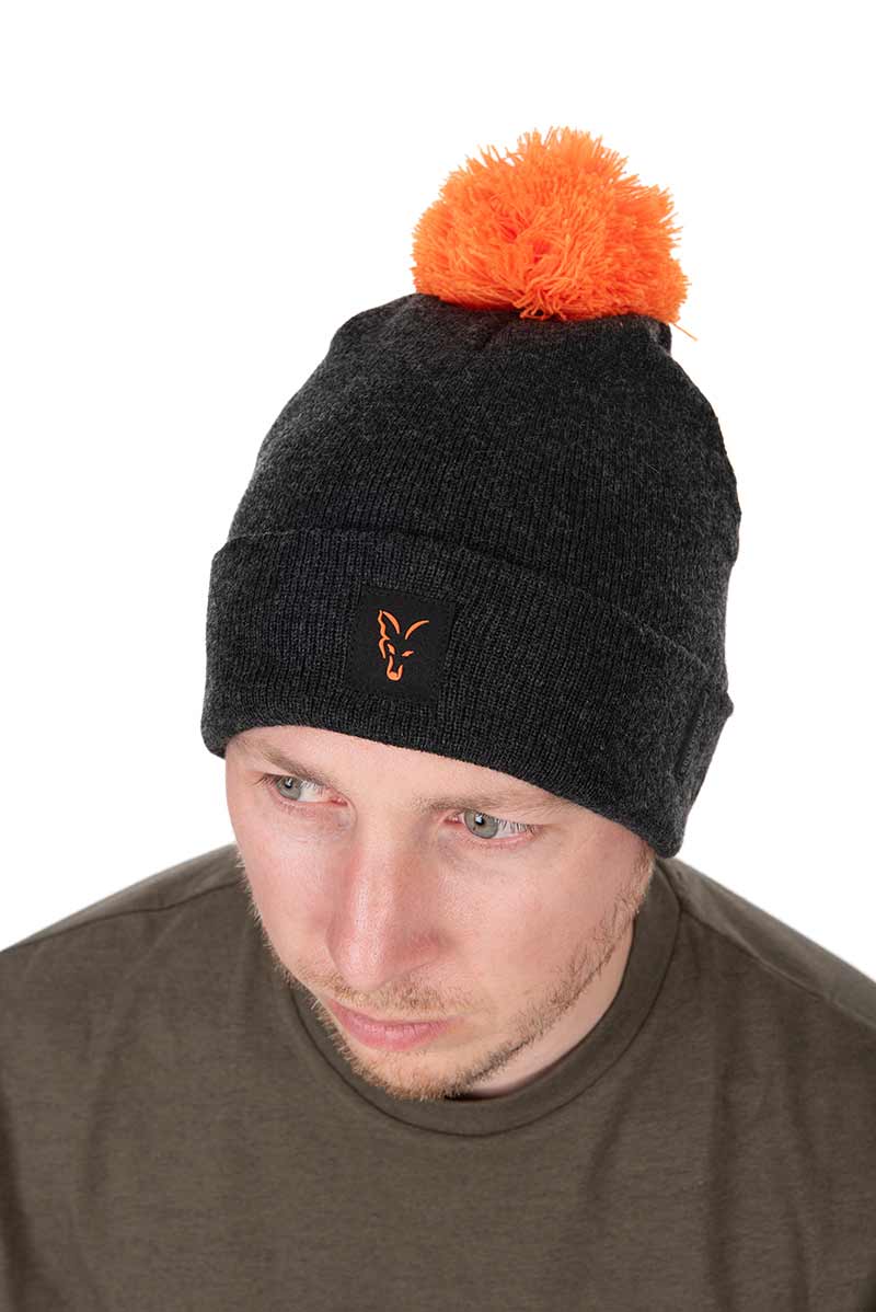Шапка Fox Collection Bobble Hat Black / Orange - Зображення 3