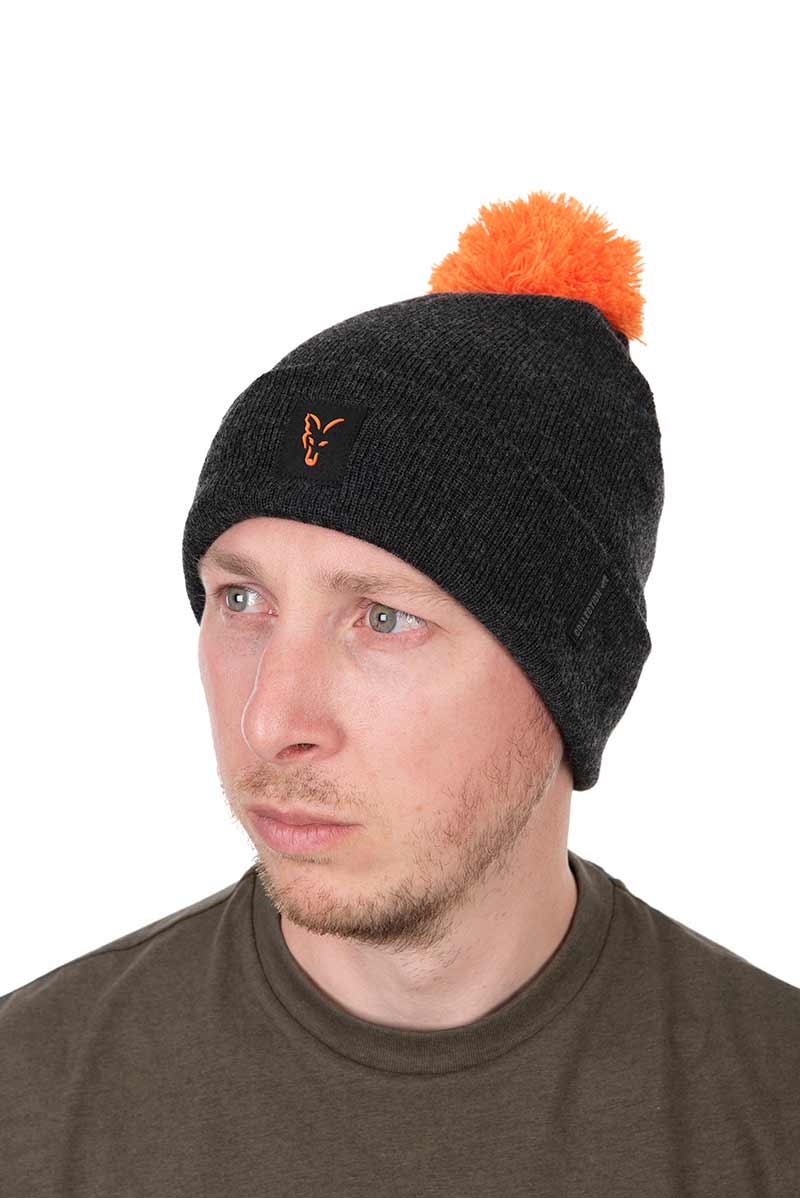 Шапка Fox Collection Bobble Hat Black / Orange - Зображення 2