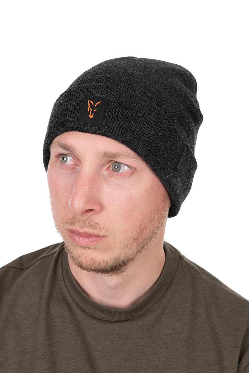 Шапка Fox Collection Beanie Black / Orange - Зображення 2