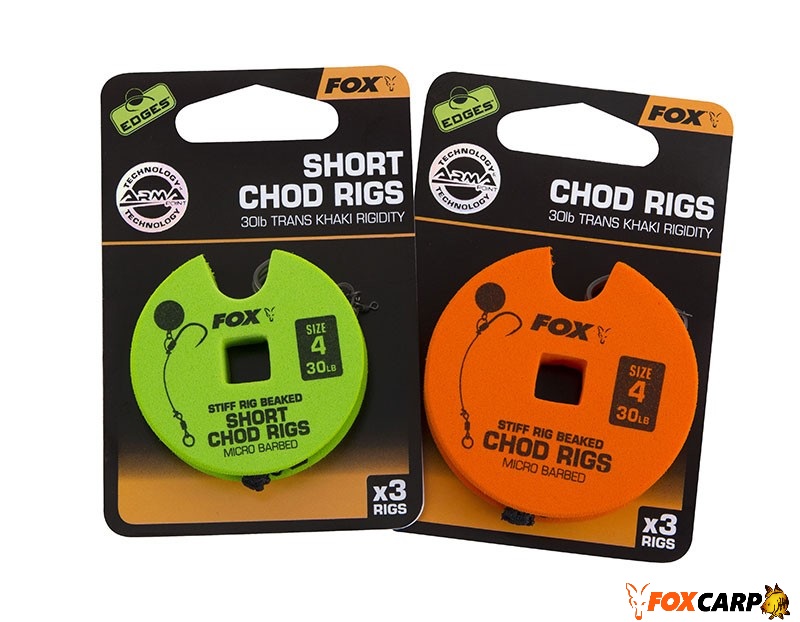 FOX Готові Чод повідки Fox Edge Armapoint stiff rig beaked Chod Rigs