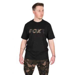 Футболка чорна Fox Black / Camo Logo T-Shirt