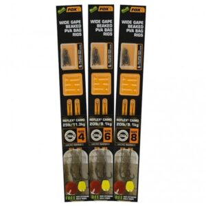 Готовий повідок для ПВА матеріалів Fox Edges Wide Gape Beaked PVA Bag Rigs Brown & Green