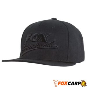 Fox International Black Snapback Cap