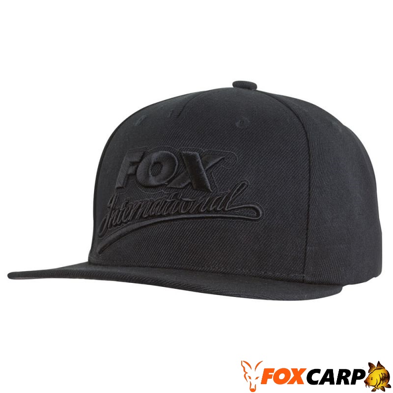 Fox International Black Snapback Cap
