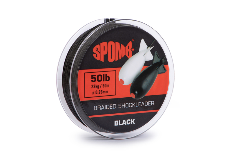 Шоклідер Spomb Braided leader 22kg / 50lb Black
