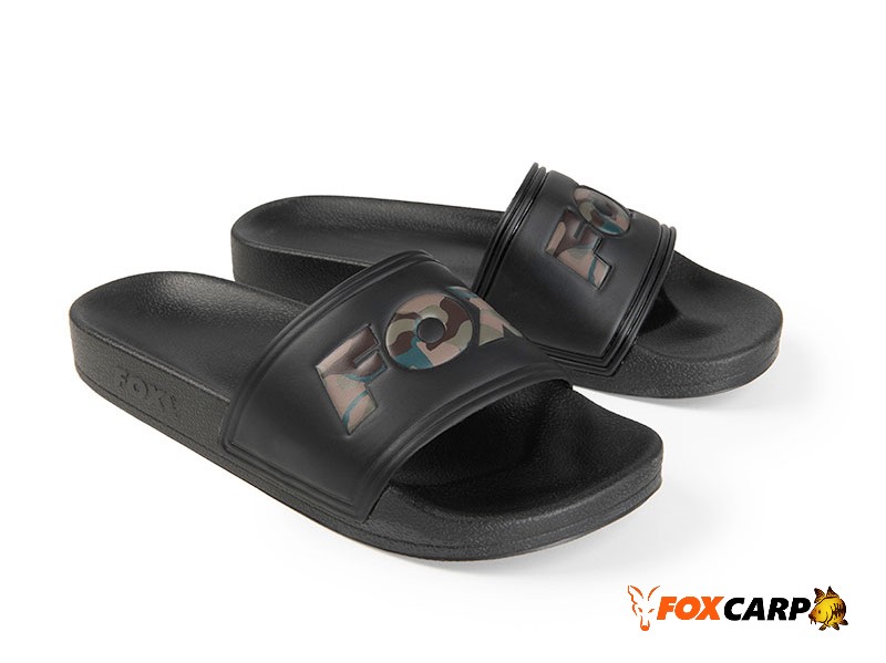Fox Sliders Black / Camo шльопанці