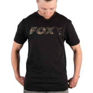 Fox Black / Camo Chest Print T-Shirt