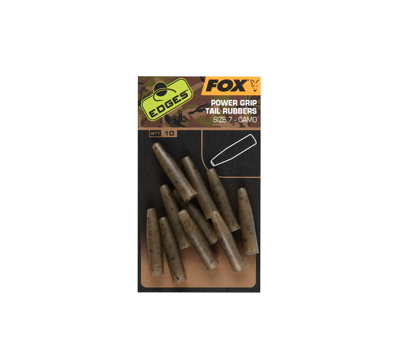 Конуса для безпечної кліпси Fox Edges Camo Powergrip Tail Rubbers Size-7
