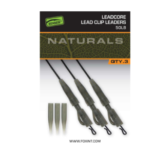 Безпечна кліпса з сердечником Fox EDGES™ Naturals Leadcore Lead Clip Leaders