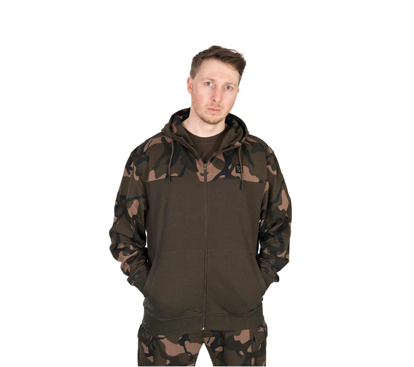 Толстовка Fox Lightweight Khaki / Camo Split Zip Hoody